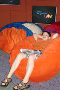 Bean-bag chairs in the Oceaneer Lab.